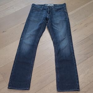 BKE Jeans Women's sz 30R Asher Mid Rise Straight Leg Rolled Cuff Denim